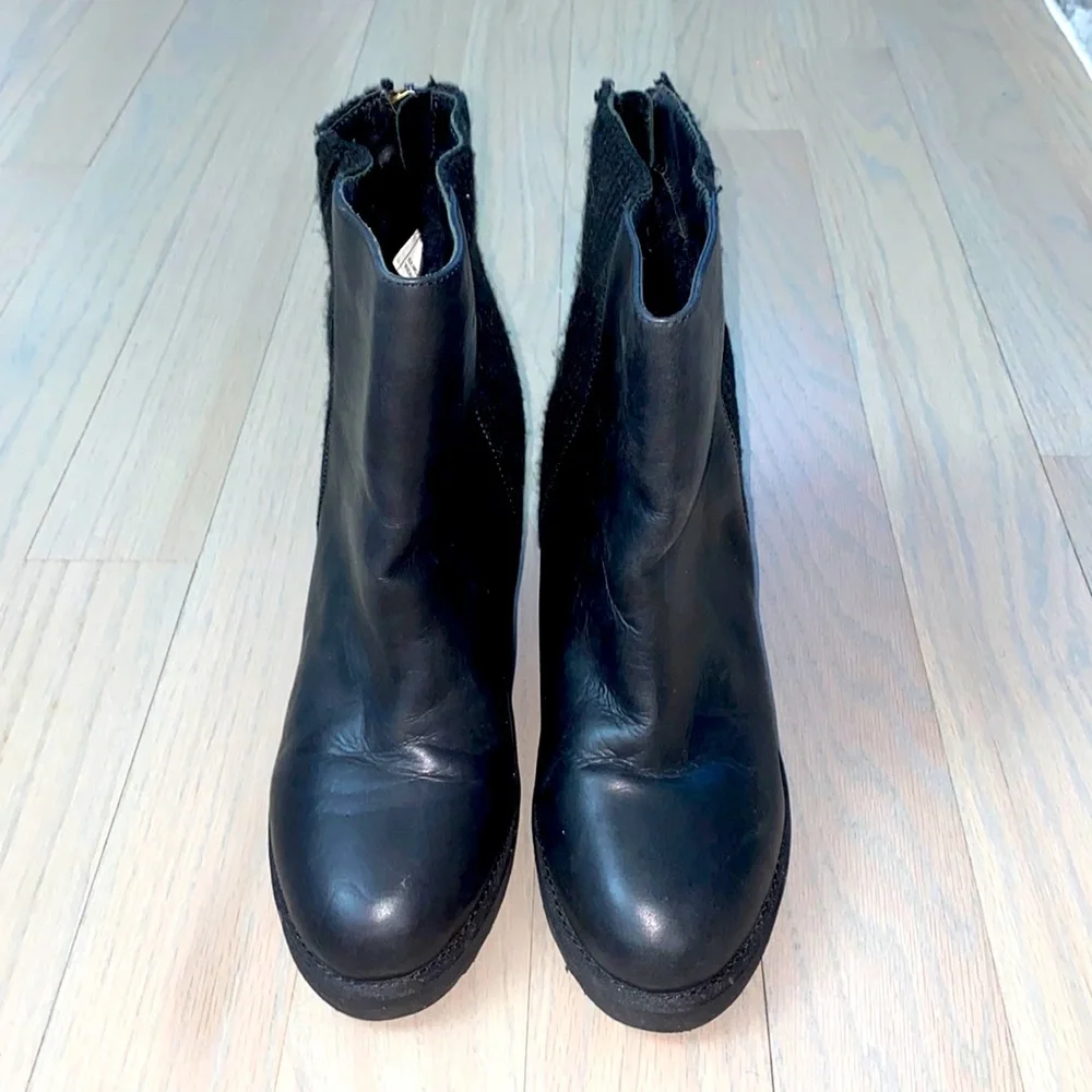 Hidden Wedge Shearling Boots - Picture 1 of 5